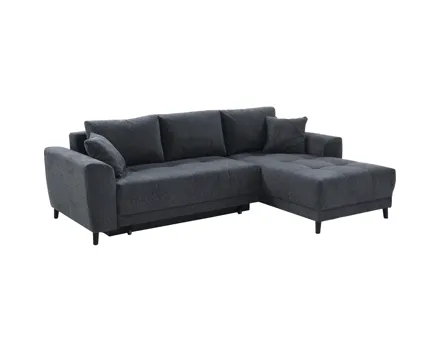 Ecksofa Bea Stoff Chenille anthrazit