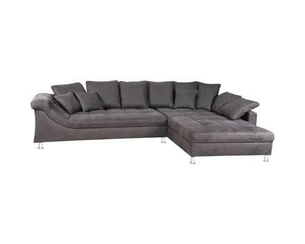 Ecksofa Calgary Microfaser Terra Rock, Recamière rechts
