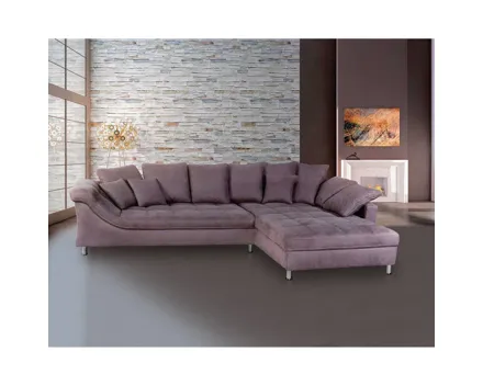 Ecksofa Calgary Microfaser Terra Rock, Recamière rechts