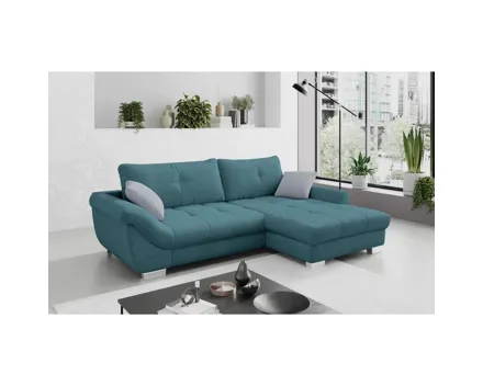 Ecksofa Carmen Stoff petrol, Recamière rechts