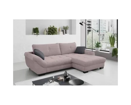 Ecksofa Desiree, Cordstoff flamingo, Recamière rechts