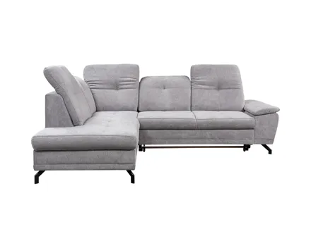 Ecksofa Dream Stoff hellgrau, Ottomane links
