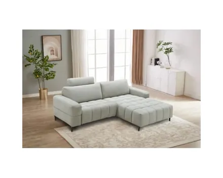 Ecksofa Duala Stoff beige, Recamière rechts