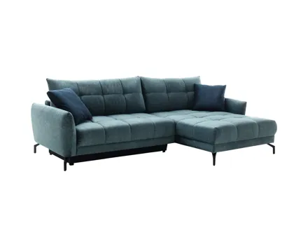 Ecksofa Freya Stoff petrol, Recamière