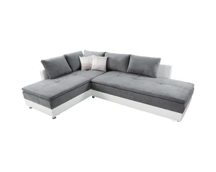 Ecksofa Modena Kunstleder / Microfaser grau
