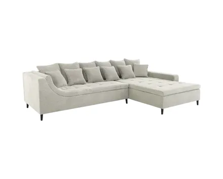 Ecksofa Montevideo Cordstoff greige