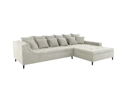 Ecksofa Montevideo Cordstoff greige