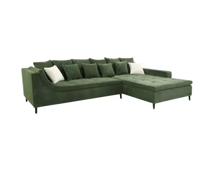 Ecksofa Montevideo Cordstoff grün