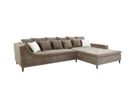 Ecksofa Montevideo Cordstoff taupe