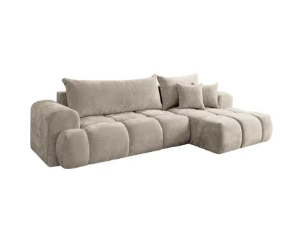 Ecksofa Nubo Stoff beige, Recamiere links