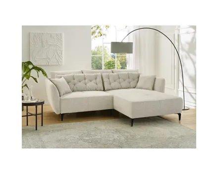 Ecksofa Oslo Stoff beige meliert