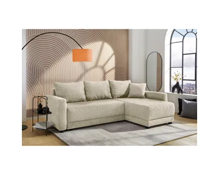 Ecksofa Venezia Chenillestoff beige