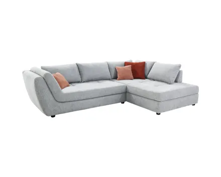 Ecksofa XXL Rascasse Stoff grau
