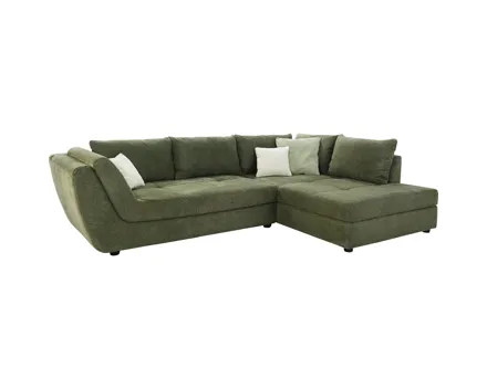 Ecksofa XXL Rascasse Stoff grün
