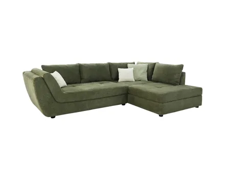 Ecksofa XXL Rascasse Stoff grün