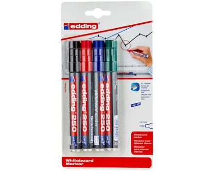 Edding Whiteboard Marker 250 assortiert 4 Stück