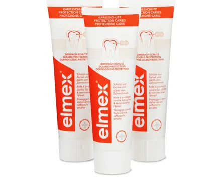 Elmex Zahnpasta-Kariesschutz oder -Sensitive, 3er-Pack