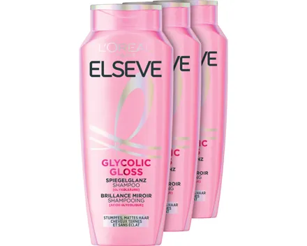 Elseve Shampoo Glycolic Gloss 3 x 250 ml