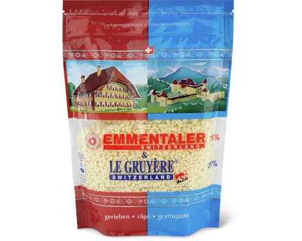 Emmentaler & Le Gruyère Reibkäse, AOP