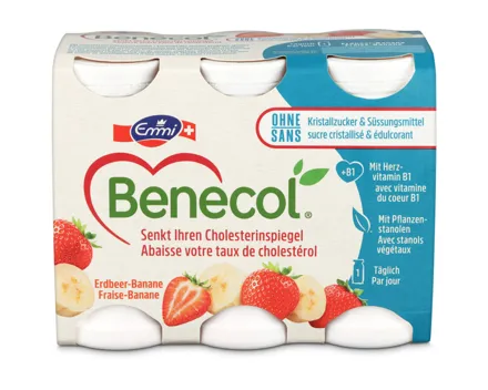 Emmi Benecol Double Zero Erdbeer & Banane 6x65ml