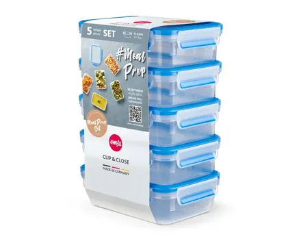 Emsa Clip&Close Mealprepset 5x0.8 Liter