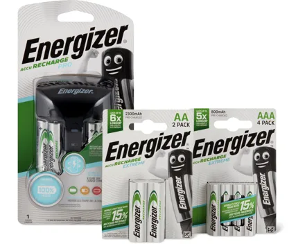Energizer-Akkus und -Ladegerät
