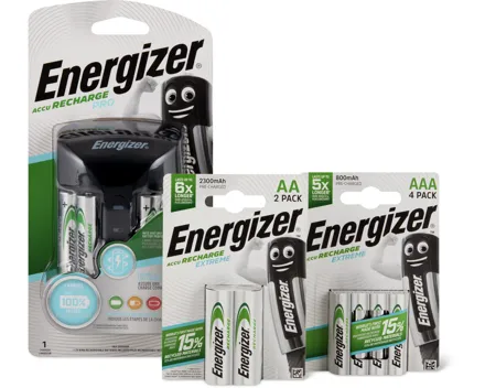 Energizer-Akkus und -Ladegerät