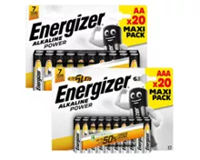 ENERGIZER Markenbatterien AA/AAA, 20 Stück