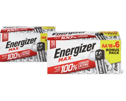 Energizer Max AA oder AAA Batterien