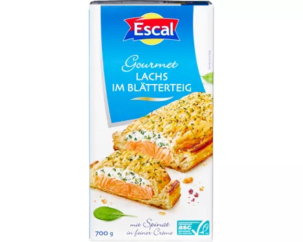 Escal Lachs im Blätterteig