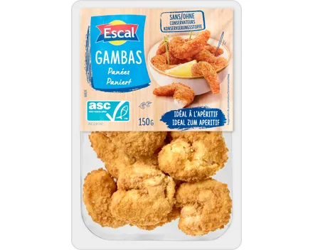 Escal panierte Crevetten