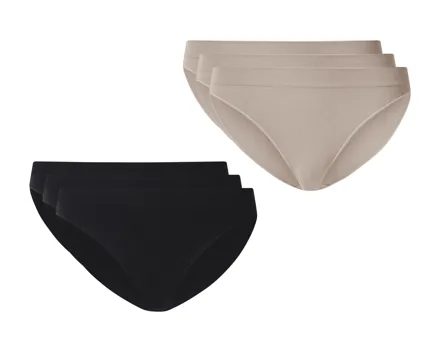 ESMARA Gerippte Slips, 3er-Set