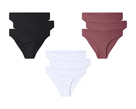 Esmara Gerippte Slips, 3er-Set