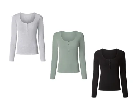 ESMARA Geripptes Langarmshirt