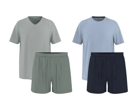 ESMARA MEN Premium-Pyjama mit Leinen, 2-tlg.