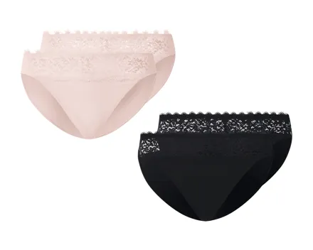 Esmara Minislips mit Spitze, 2er-Set