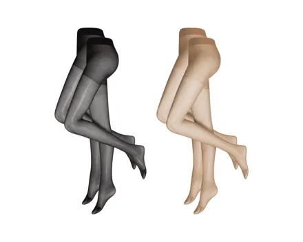 Esmara Premium-Stützstrumpfhosen, 2er-Set