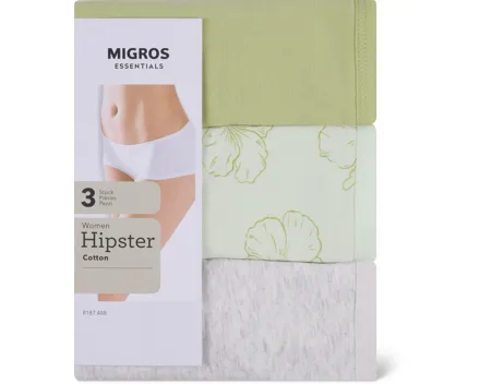 Essentials Damen-Hipster, 3er-Pack