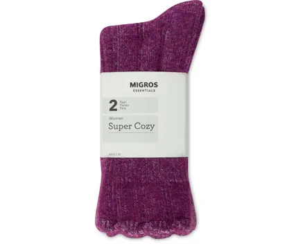 Essentials Damen-Socken Super Cozy , Duo-Pack