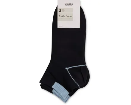 Essentials Herren-Kurzsocken, 3er-Pack