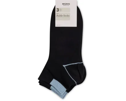Essentials Herren-Kurzsocken, 3er-Pack