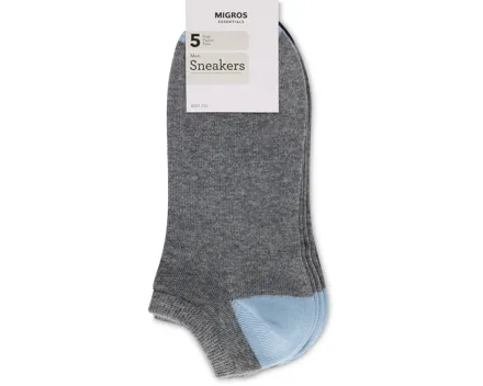 Essentials Herren-Sneaker-Socken, 5er-Pack