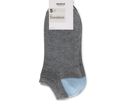 Essentials Herren-Sneaker-Socken, 5er-Pack