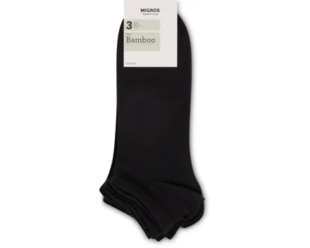 Essentials Herren-Sneaker-Socken Bamboo, 3er-Pack