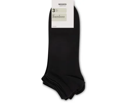 Essentials Herren-Sneaker-Socken Bamboo, 3er-Pack