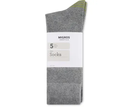 Essentials Herren-Socken, 5er-Pack