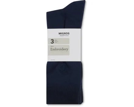 Essentials Herren-Socken mit Stickerei