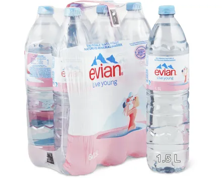 Evian Mineralwasser, 6er-Pack