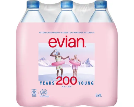 Evian Mineralwasser ohne Kohlensäure 6x1l