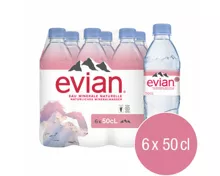 Evian Mineralwasser ohne Kohlensäure 6x50cl
